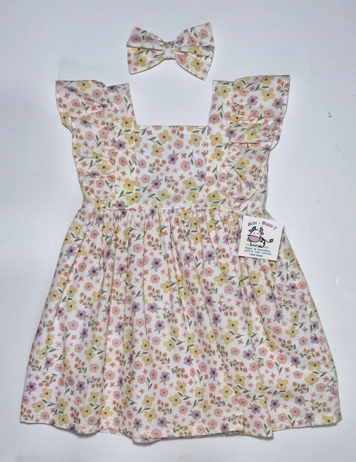 Vest beige floral salmon