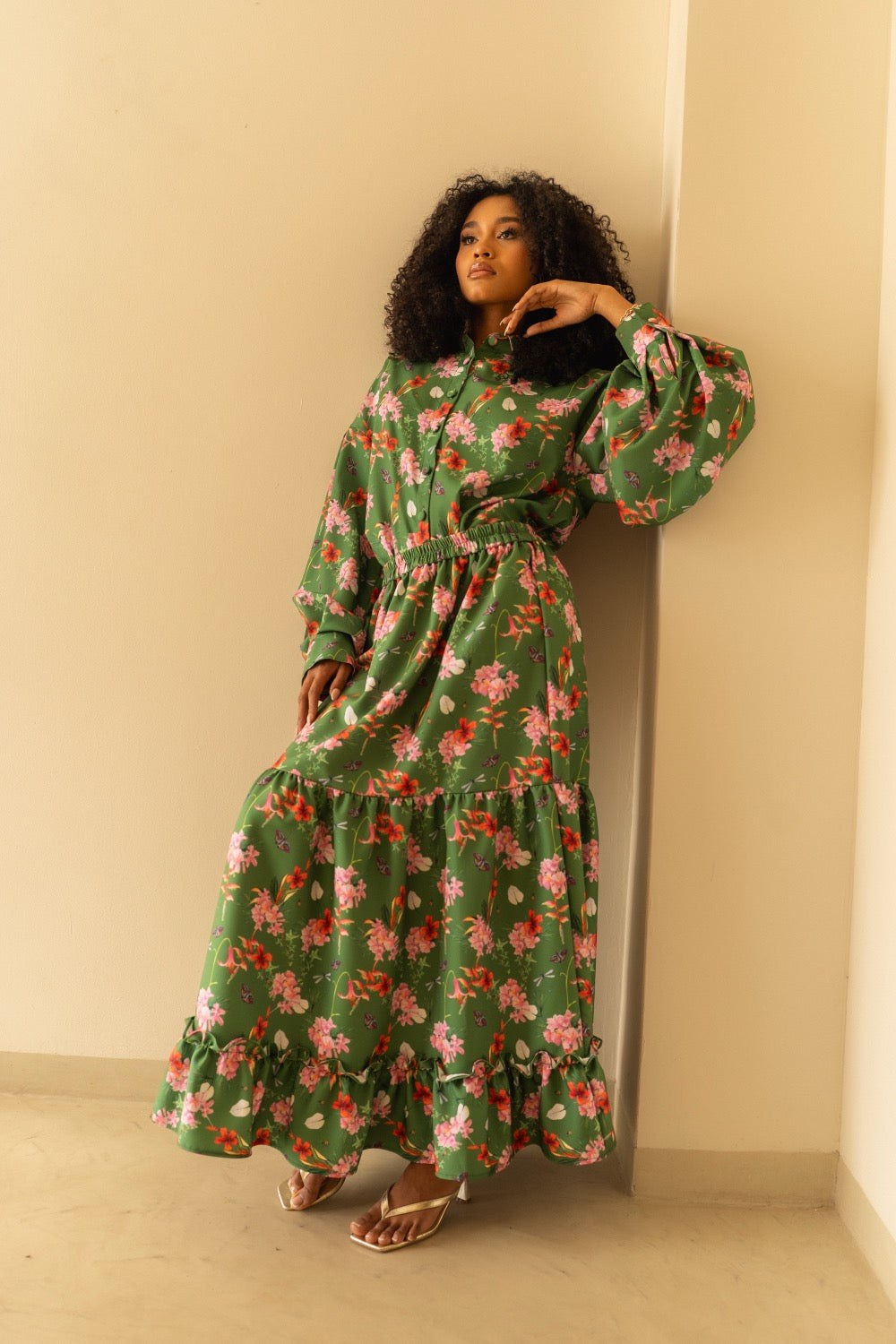 AURA SKIRT- PRINT FLORESTA