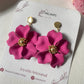 Aretes flor grande acri oro lam
