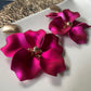 Aretes flor grande acri oro lam
