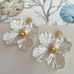 Aretes flor grande acri oro lam