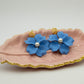 Aretes flor grande acri oro lam
