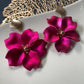 Aretes flor grande acri oro lam