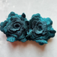 Aretes de Rosas Azulado