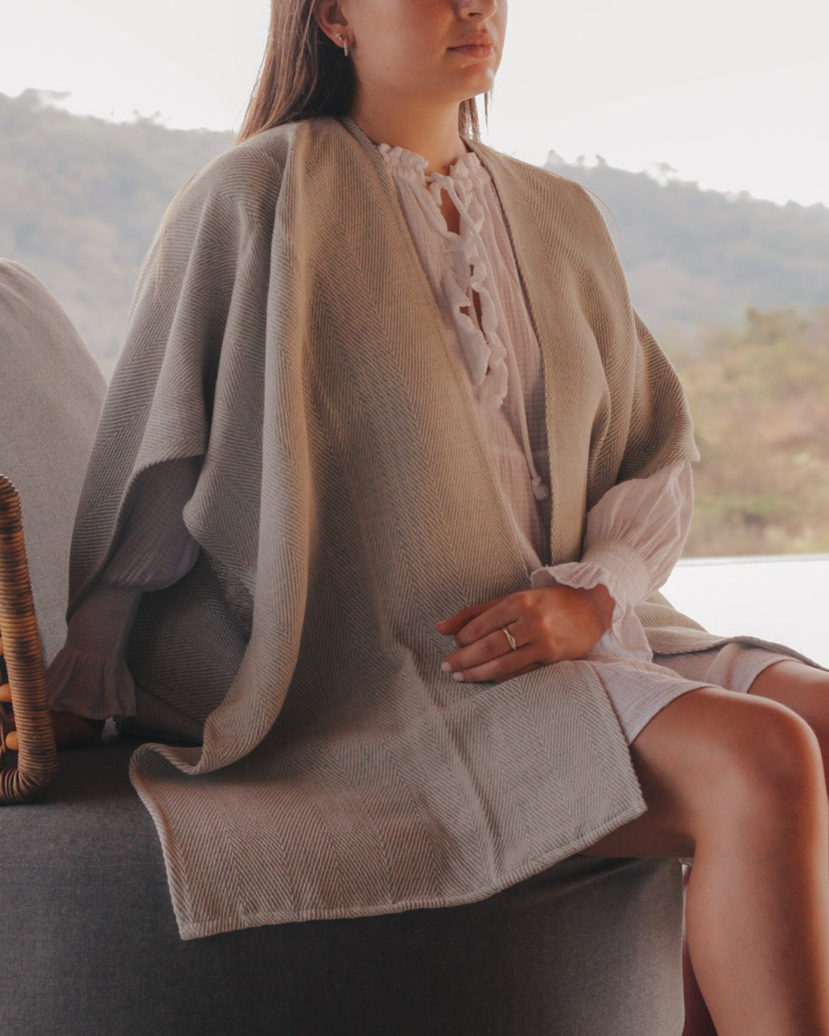 Poncho Cojutepeque Gris