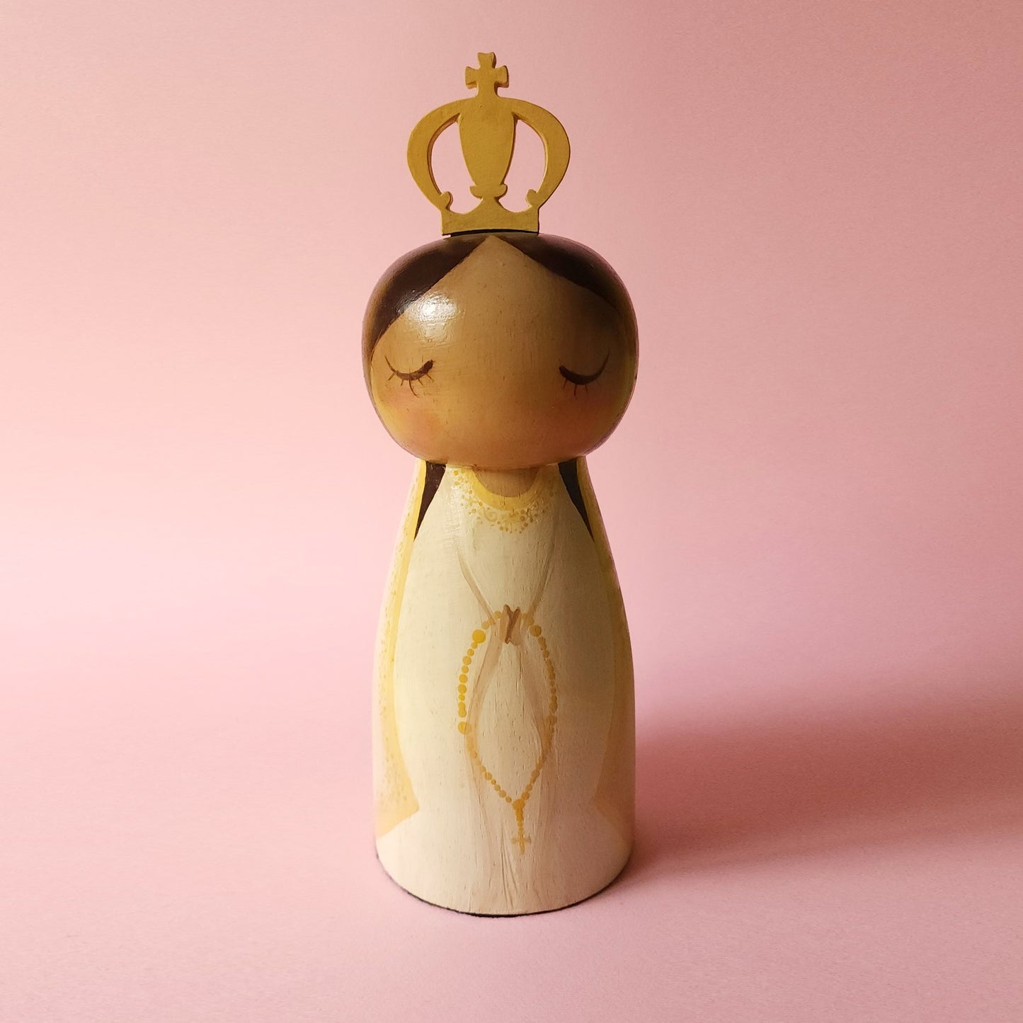 VIRGEN DE FATIMA MADERA MEDIANA