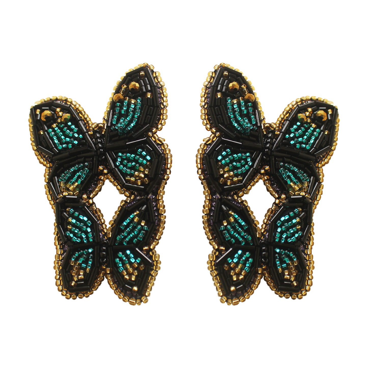 Aretes de mariposas doble