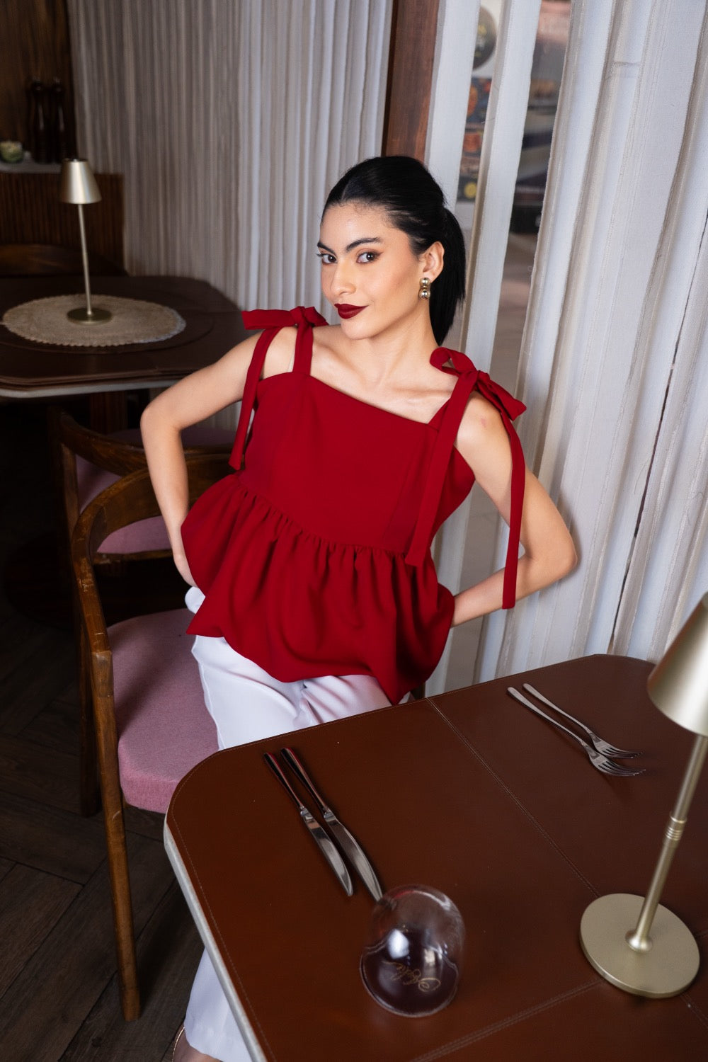 SERENA TOP- PEPLUM