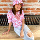 Tees print + corazon de lentejuela