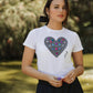 Tees blancas "Lluvia de diamantes"