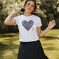 Tees blancas "Lluvia de diamantes"