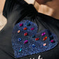 Tees negras "Lluvia de diamantes"