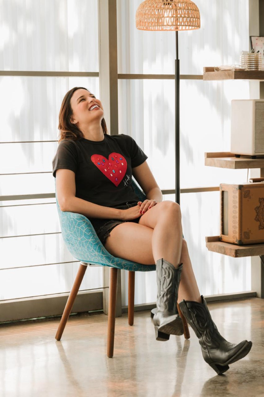 Tees negras "Lluvia de diamantes"