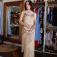 Vestido dorado flecos