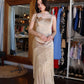 Vestido dorado flecos