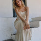 Linen dress with flowers