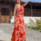 Vestido largo one shoulder