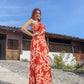 Vestido largo one shoulder