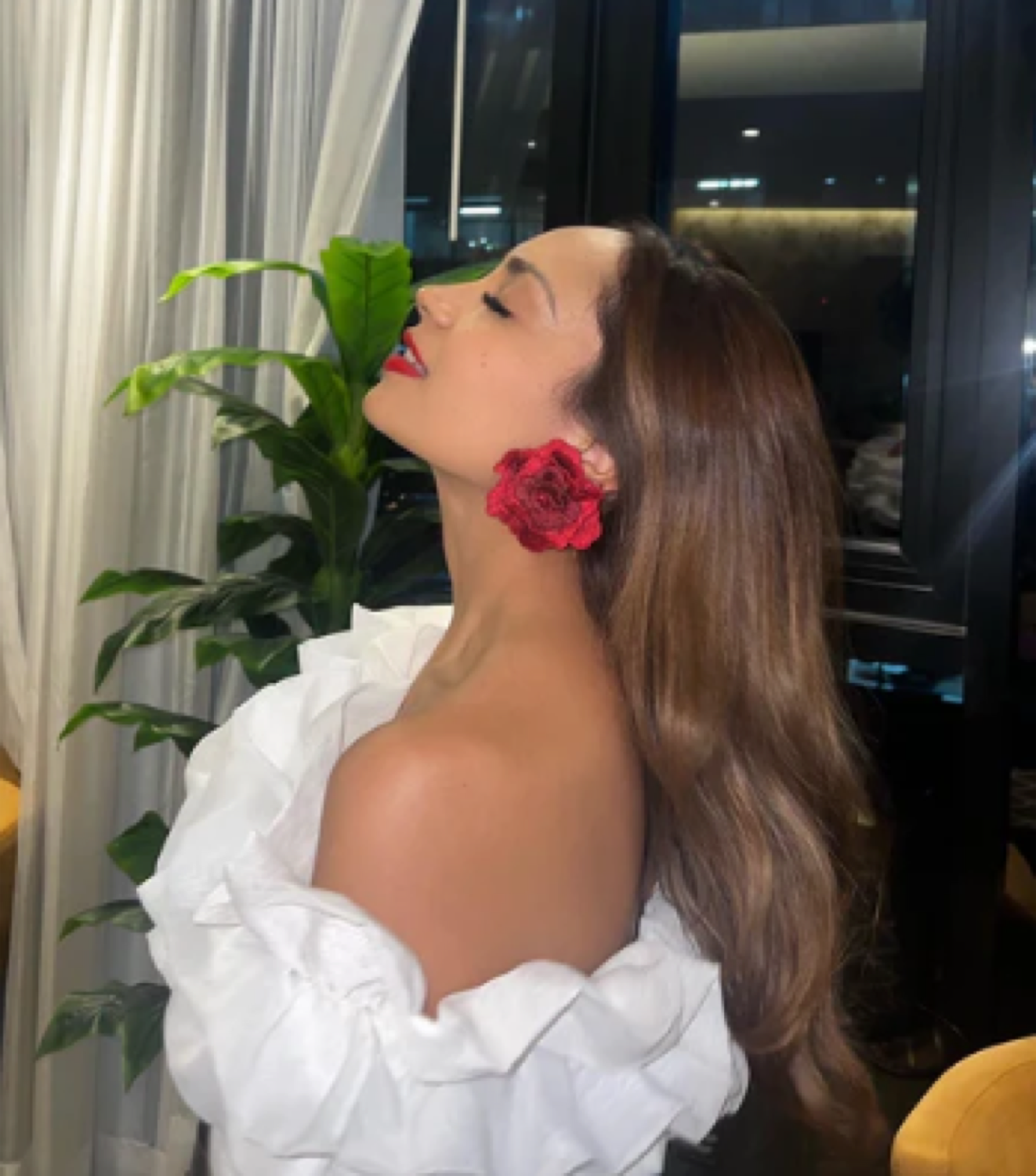 Aretes de rosas Rojas