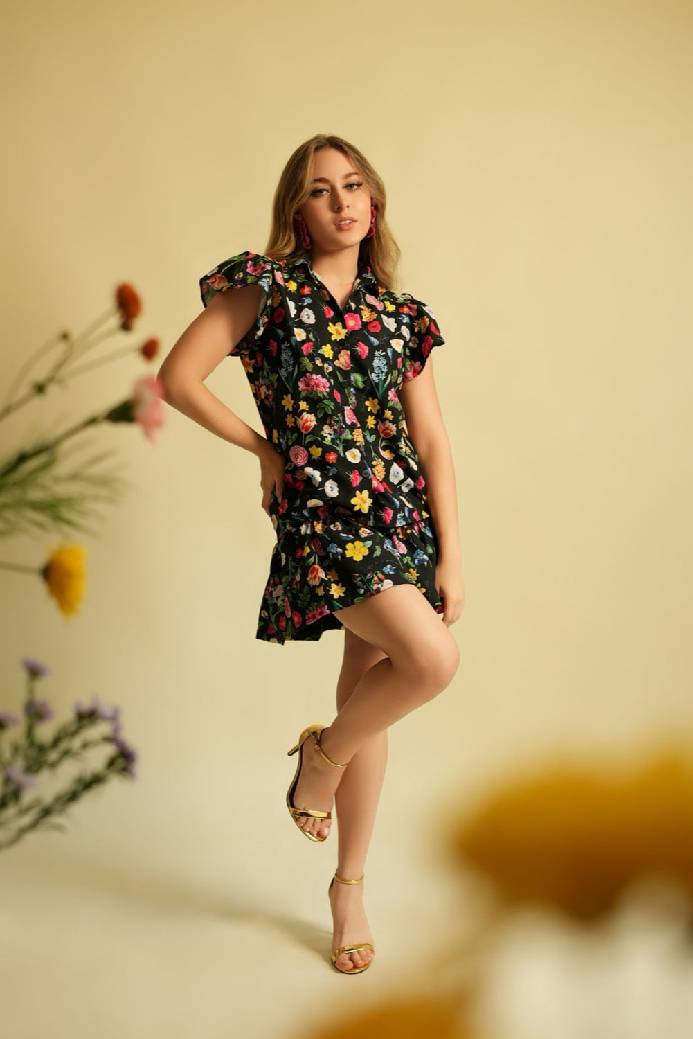 Blusa camisera la vida es bella print negro