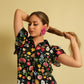 Blusa camisera la vida es bella print negro