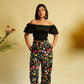 Pantalon la vida es bella print negro