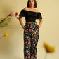 Pantalon la vida es bella print negro