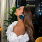 Aretes de Rosas Azulado