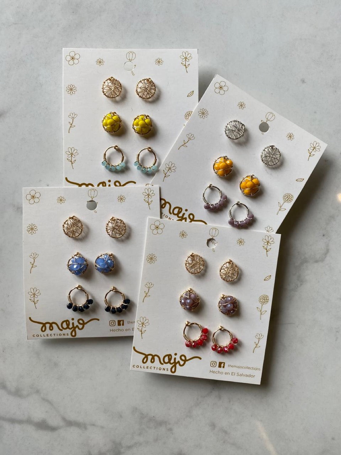 Trio aretes alambre