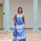 Vestido paraiso azul maxi