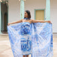 Vestido paraiso azul maxi