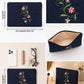 Cosmetiquera bordada con flores